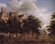 Jan van der Heyden Canal house oil painting reproduction